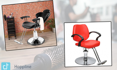 Fodrász szék állítható magassággal, választható piros vagy fekete színben - Csibész Csapat